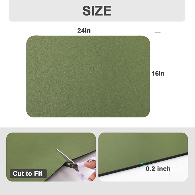 Ecotrim Coffee Mats for Coffee Bar Accessories, Green 16" x 24"