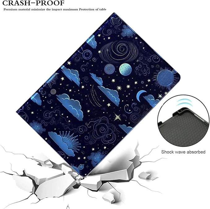 for Samsung Galaxy Tab A8 10.5 Inch 2022 (SM-X200/X205/X207) Tablet Case,Premium Leather Folio Stand Auto Wake/Sleep,Multiple Viewing Stand,Night Sky Nebula
