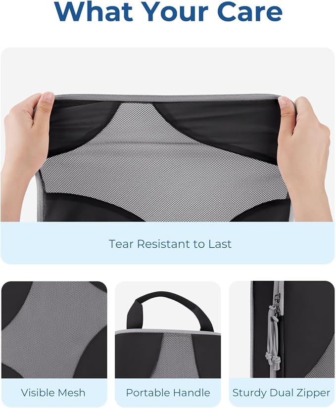 Bagsmart Compression Packing Cubes, Travel Bag Cruise Ship Essentials | Lightweight, Compressible Suitcase Organizer Set fit Standard Carry-On & Checked Luggage, 6 Set, 14 Set Washable Packing Bags