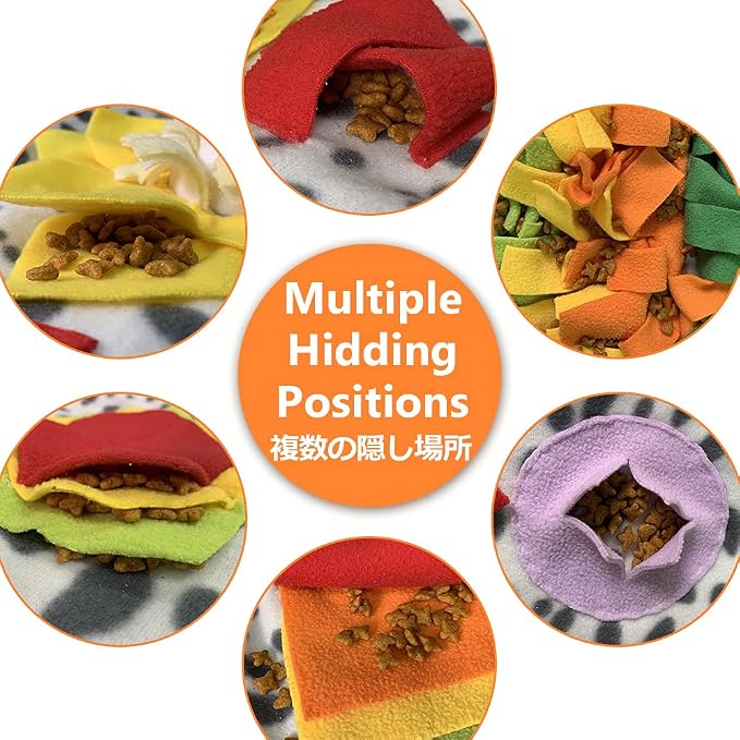 SCHITEC Snuffle Mat for Dogs, Nosework Feeding Blanket Sniffing Pad for Interactive Games, Foraging Puzzle Enrichment Toys for Large Small Medium Pets