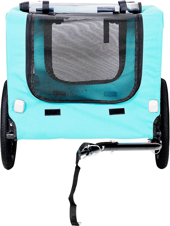 ZeHuoGe Pet Bike Trailer for Small to Medium Pets, Pet Cart Bicycle Wagon,23.62”x17.71” Roomy Cabin, Foldable & Portable, Universal Fit for 20”-29” Bikes