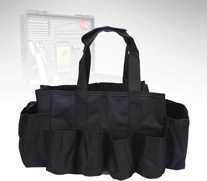 Cleaning Caddy Organizer, Portable Storage Bag Oxford Cloth Cleaning Tool Organizer for Household Gardening Outdoor Maintenance