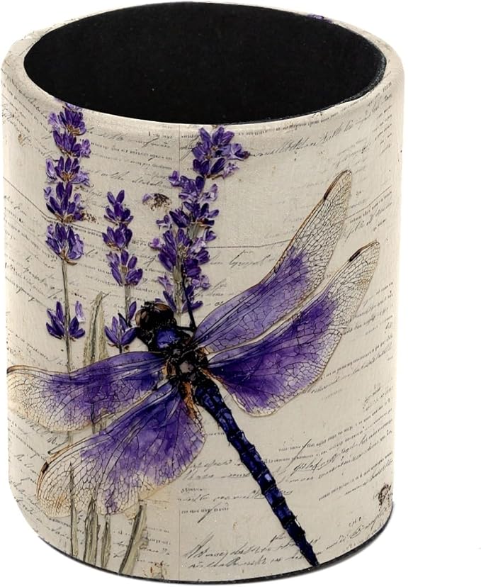 Retro Dragonfly Pen Holder, Pencil Cup Marker Brush Holder Desk Storage Case, Desktop Organizer for School Office Home Supplies
