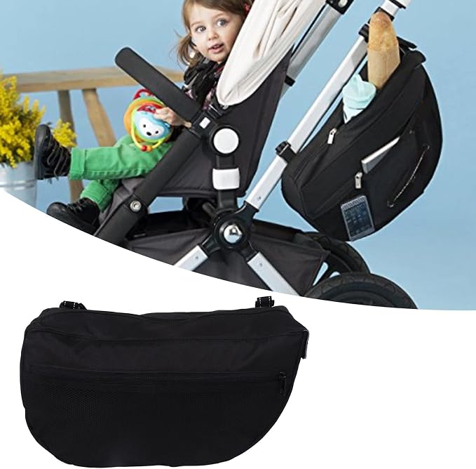 Stroller Side Saddle Bag Adjustable Organizer with Pockets for Travel and Baby Essentials