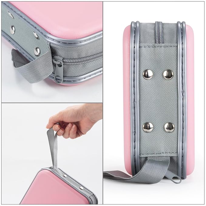 UENTIP CD Case for Car,48 Capacity DVD storage Organizer For Home Travel | CD Holder DVD Case, Smooth Double Zipper, Hard Plastic Shell, Scratch-Free Lining, Secure Slide Lock, Blu-ray/CD/DVD Storage