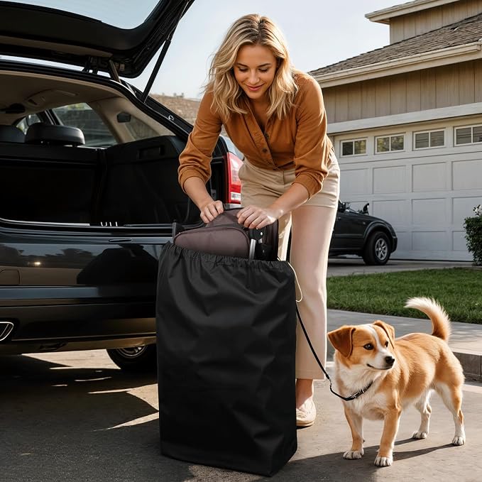 Magshion 3-Wheel Pet Stroller for Small/Medium Dogs & Cats, Up to 33lbs | Foldable Travel Jogger w/ Breathable Mesh Cover, Lightweight Design, Safety Tethers, Cup Holder & Storage Basket