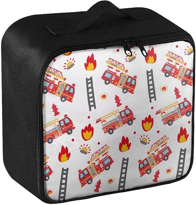 First Aid Bag Empty Fire Fighting Truck Medical Supplies Organizer Bag Empty First Aid kit Bag Travel Medicine Bag for School Student Car Home Camping Hiking 11" x 5" x 9.6"