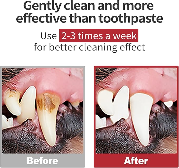 Pet Teeth Cleaning Finger Wipes for Dogs & Cats Healthy Gums,Fresh Breath,Remove Bad Breath & Plaque & Tartar Buildup,dental mitt,Tooth Brushing Kit, Toothbrush & Toothpaste Alternatives 80ct