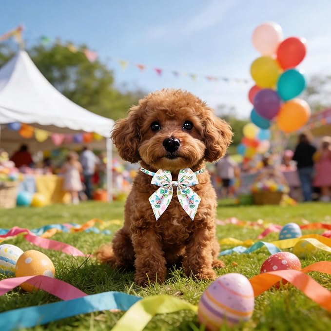 PET SHOW 10 Pack Easter Sailor Dog Bowties for Small Dogs