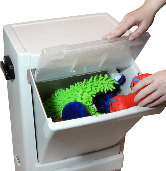 Richell Pet Stuff Tower for Food Storage | Richell Pet Stuff Tower: Ideal for Cats and Dogs. Max Load Capacity 8.8lbs, Includes Foot Pedal and Food Scoop!