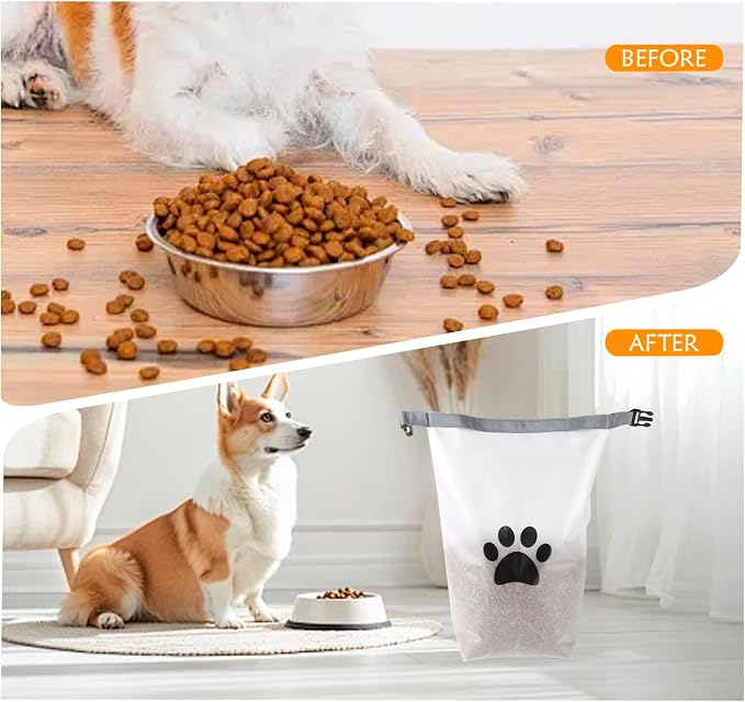 Roll Top Dog Food Travel Bag 42cup,Travel Dog Food Container,Reusable EVA Dog Food Bag,Waterproof Dog Kibble Container,Dog Camping Essential-Ideal for Dog Boarding,Weekend Getaways