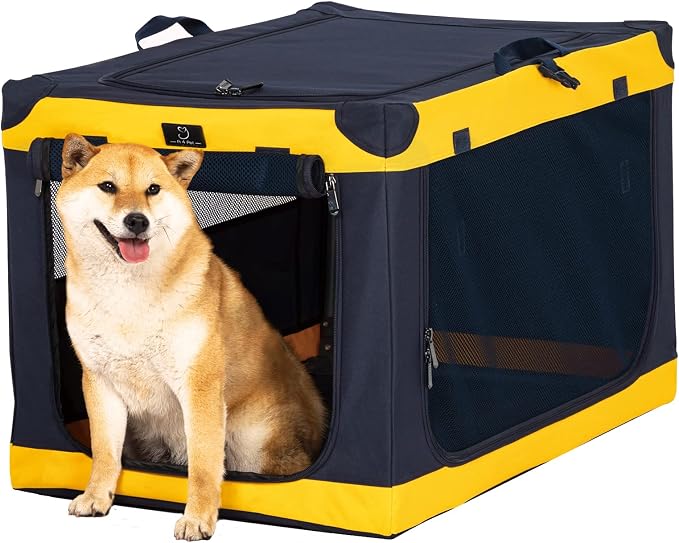 A 4 Pet 36-in Foldable Soft-Sided Dog Crate for Large Dogs | patented screw frame, Lockable zippers, waterproof base, washable cover, outdoor/indoor/car