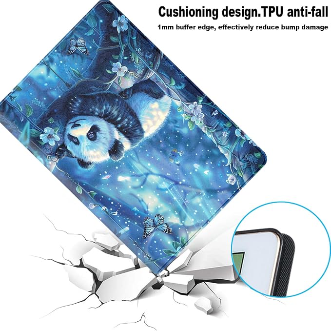 for Samsung Galaxy Tab A 8.0 2019 (SM-T290/T295) Tablet Protective Cover with Adjustable Stand and Magnetic Auto Wake/Sleep,Panda