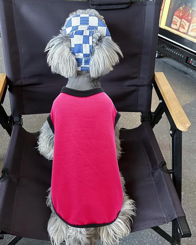 PET SHOW 4 Pack Pink Dog Shirts for Small Dogs Girl | Breathable t-shirts for dogs,polyester,sleeveless vest,holiday birthday puppy clothes tank top,M