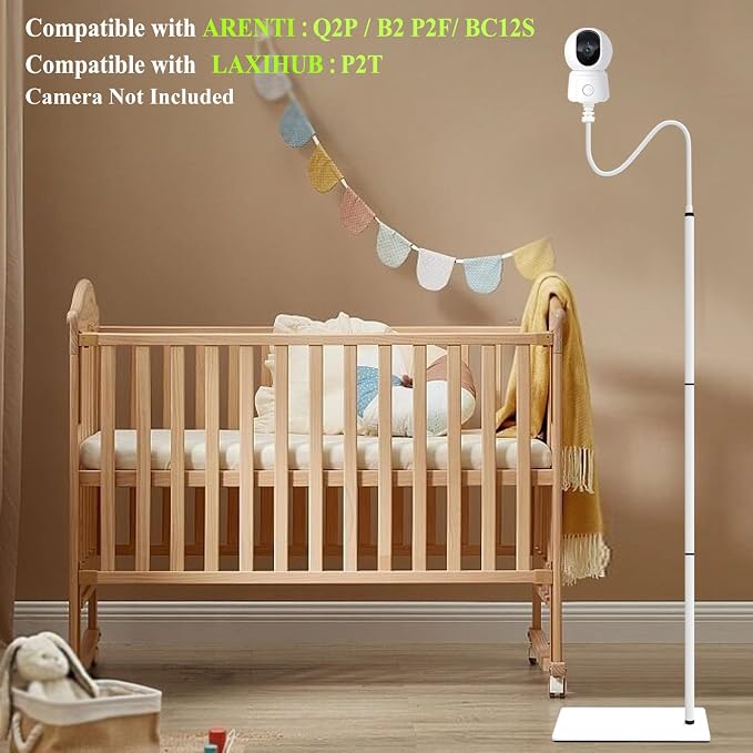 Floor Baby Cameras Monitor Mount Stand Compatible with ARENTI 2K/A4/4PM/D3 /3QM/P2Q/B2/P2F Baby Camera Adjustable Baby Monitor Stand Holder (68.7 inch/Camera Not Included)