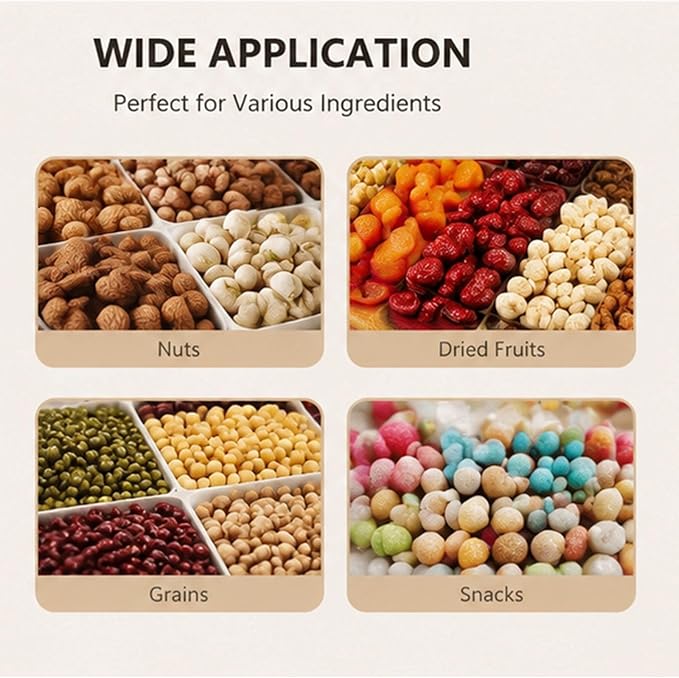 9 Compartment Food Storage Container with Clear Lid for Spices Dry Goods and Snacks Home Organization Dry Food Storage Container