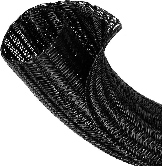 3/4" Cable Management Loom Wrap Sleeve Cord Wire Hider Organizer Covers | ELECFUN 16ft