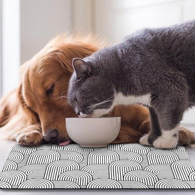 Bohemia 16 * 24 inch Dog Cat Pet Feeding Mats - Waterproof, Absorbent, for Food and Water Bowls