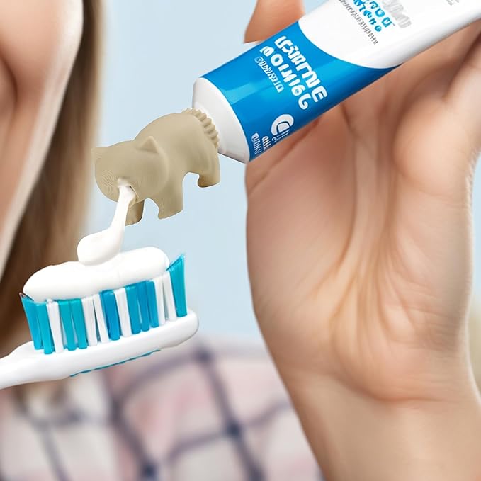Gag Gifts - 1 PC White Elephant Gifts, Toothpaste Dispenser, Toothpaste Squeezer, Pranks 3D Printed Self Closing Toothpaste Caps Bathroom Accessories for Bathroom Toothbrush Holders for Cat Lovers