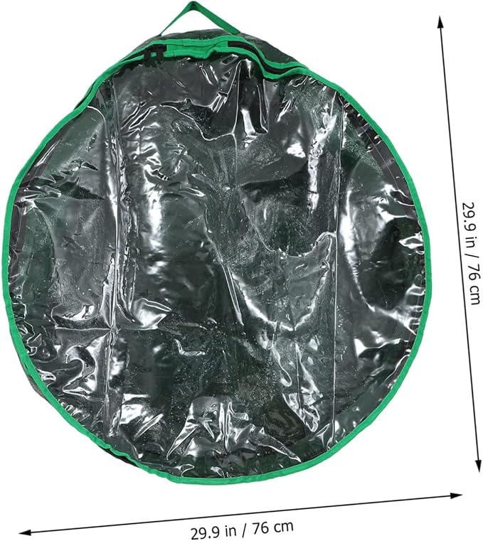 KOMBIUDA 1pc Christmas Wreath Storage Bag Window Container for Holiday Decoration and Non-deforming Design for Storing Festive Wreaths