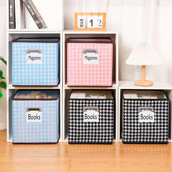 Basket Labels Clip, Include 20 Kitchen Clip Label Holder Removable PVC Bin with 2 Chalk Marker for Basket Pantry Organization -White