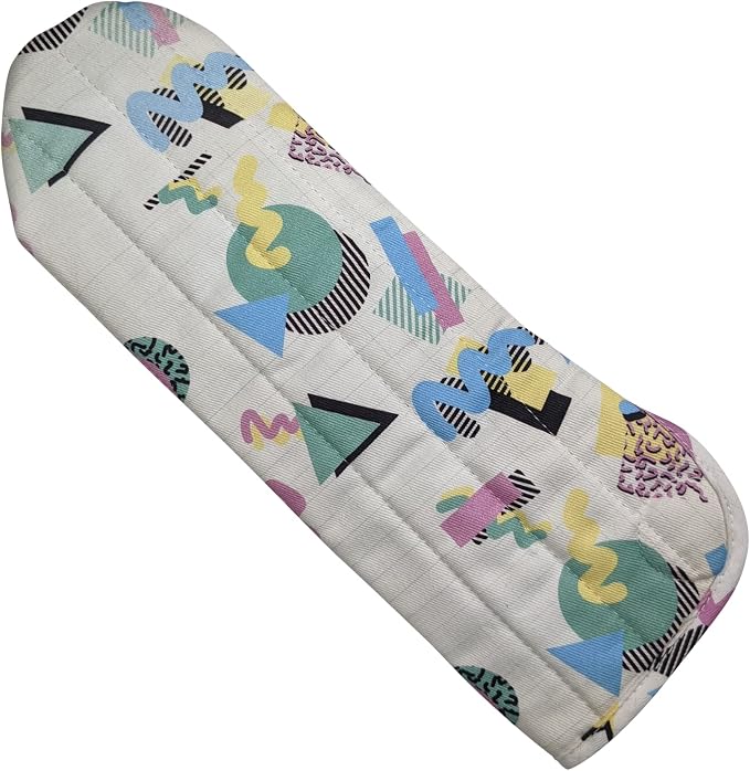 Case/Cover [Heat Resistant] for Curling Irons, Flat Irons or Straighteners, and Styling Irons, Silicone Coated Lining and Quilted Cotton Pouch for Travel, Gym, or Home [1980s]