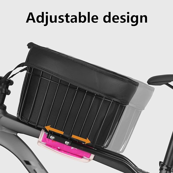 Front-Mounted Bicycle Pet Basket, Detachable Bike Basket
