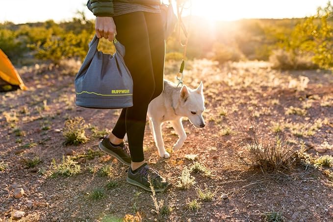 Ruffwear, Kibble Kaddie Dog Food Travel Bag, Basalt Gray | Roll-Down Closure Storage, Easy-Pour Spout, Compact Waterproof Odor-Sealing Liner with Stash Pocket, 10L/42 Cups