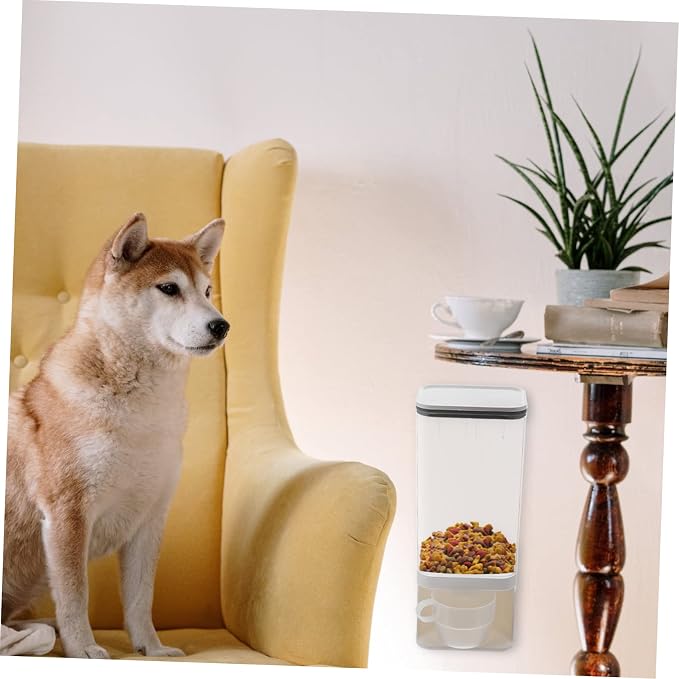 BESPORTBLE Pet Food Storage Wall-mounted Dispenser for Dogs and Cats Airtight and Moisture Food Storage Case