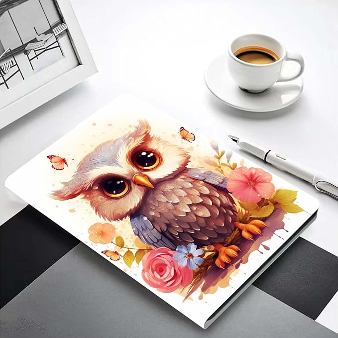 for Samsung Galaxy Tab A 8.0 2017(SM-T380/T385) Tablet Case,Premium Leather Folio Stand Auto Wake/Sleep,Multiple Viewing Stand,Flower Owl