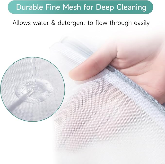 GOGOODA 2 Pack Extra Large Mesh Laundry Bags 24 x 31 in Fine Mesh Wash Bags | for Big Items, Durable Zipper Laundry Bags for Pillows, Stuffed Animals, Pet Bedding & Blankets (2 XXXL Large)