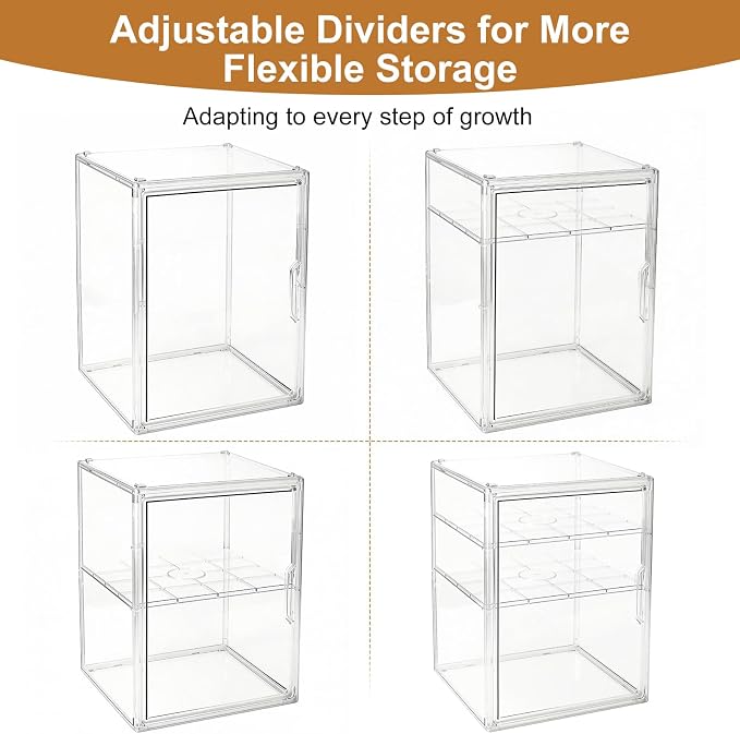 ERTIUANIO Baby Bottle Organizer – 3 Tier Acrylic Bottle Storage Organizer container, Clear Plastic Bottle Station Organizers Drawers for Countertop Kitchen Cabinet Vanity, Bathroom, Gifts for New Mom