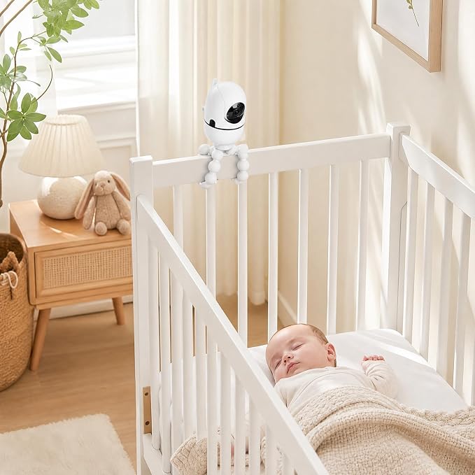 Flexible Octopus Camera Tripod Stand with HelloBaby HB6550/ HB6560/ HB65/ HB40/ HB6339/ HB66, ANMEATE SM935E Monitor,with Base for TP-Link Tapo C200 C210 C220,No Drilling Universal Holder