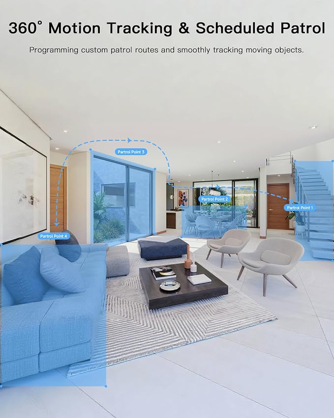ARENTI 360° View 4MP 5G WiFi 6 Pet Camera P2F 2PC with 64G Local Storage