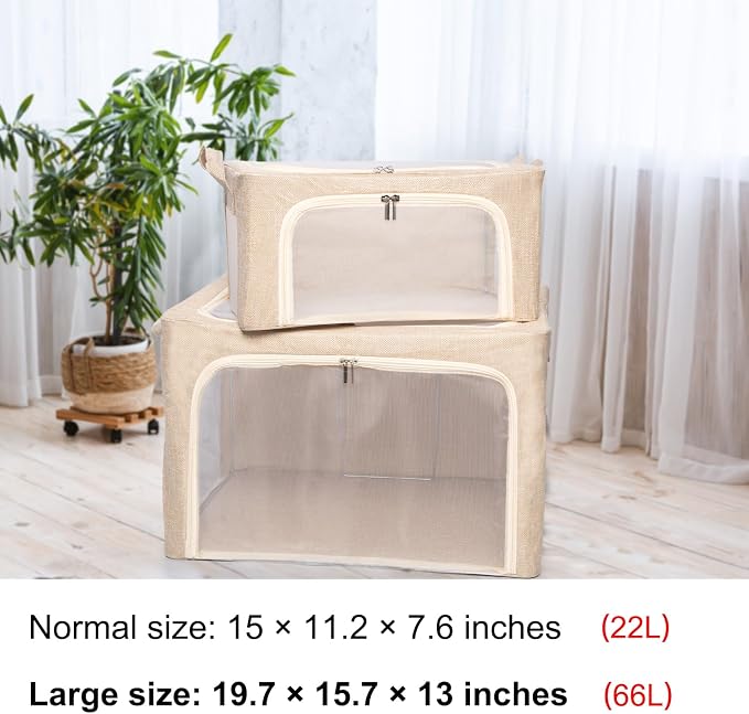 66L Large Cashmere Sweater Storage Bags | With 2 Bags of Natural Cedar Ball | Breathable Cashmere Garment Bag for Merino Wool/Knit Sweater, Stackable Knitwear Wool Clothes Storage Organizer Pouch