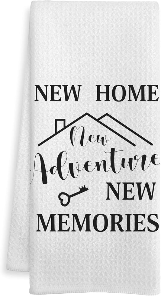 New Home Decor Kitchen Towels, Housewarming Gifts New Home Dish Tea Towel for Kitchen Decor, Homeowner Gifts Hand Towels for Bathroom, 16x24 Inch