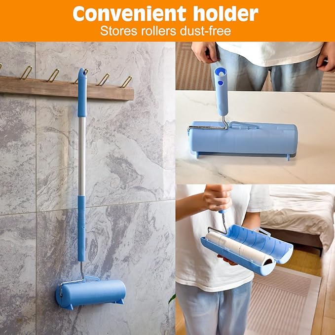 9.45 Inch Extra Sticky Lint Roller Refills 3 Pack (270 Sheets),Lint Roller Refills;Compatible with 9.45 Inch Lint Rollers Inner Diameter Required:1.5 Inches.