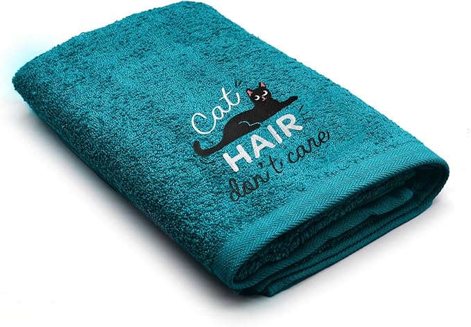 DAN RIVER Dog Towel - Pack of 1, 100% Cotton, 20x40, Ultra Soft 450 GSM, Super Absorbent & Quick Drying Towel for Dogs, Cats, and Other Pets, Teal.