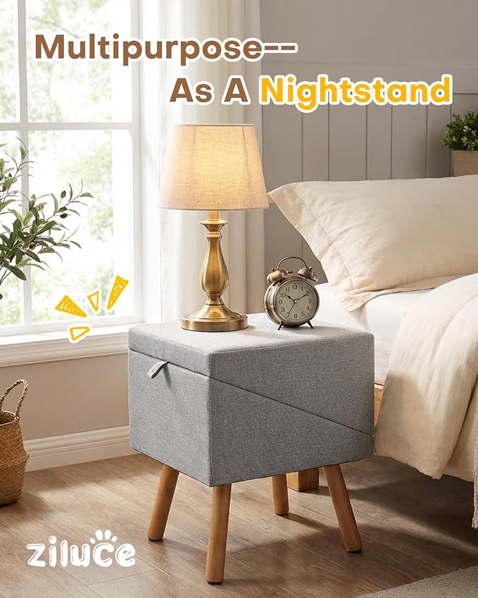 Dog Ramp for Bed & Couch 21" H, Foldable 2 in 1 Dog Stairs, Split Ottoman | No Slip Pet Steps for Senior/Injured Dogs, Split Ottoman Dog Ramp for Large/Medium/Small Dogs, Space Saving
