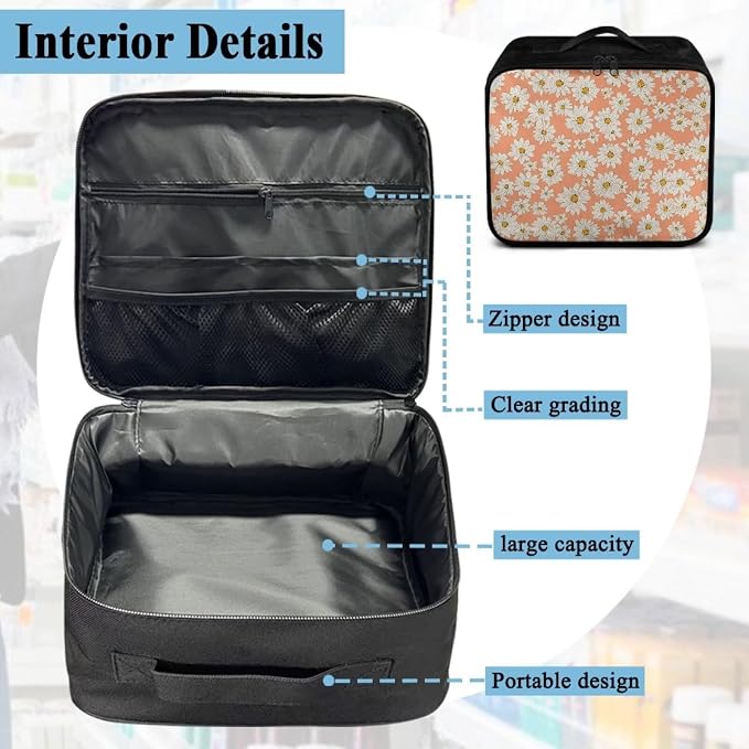Empty First Aid Bag Daisy First Responder Case for Emergency Teams and Family Use Includes Modular Inserts Wear Resistant Zippers Breathable Back Panel