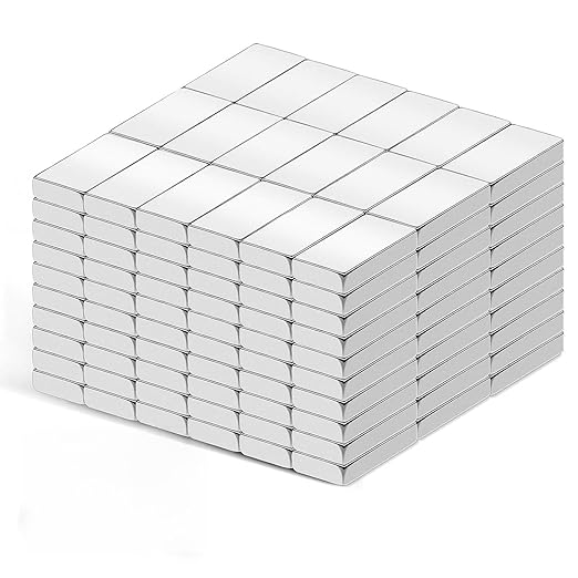 BEST CHOICE MAGNETS 180 Pack Strong Neodymium Bar Magnets, 10 x 5 x 2 mm | Rare Earth Neodymium Magnets with Double-Sided Adhesive Perfect for Fridge, Garage, Kitchen, Craft, Office