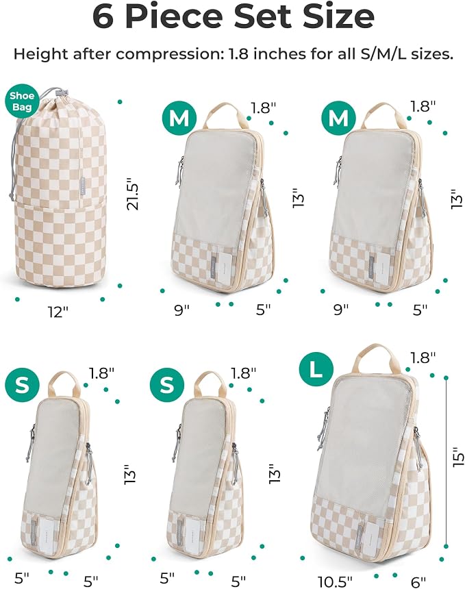BAGSMART Compression Packing Cubes for Travel Essentials | 14 Set /6 Set /4 Set/2 Set, Lightweight, Durable