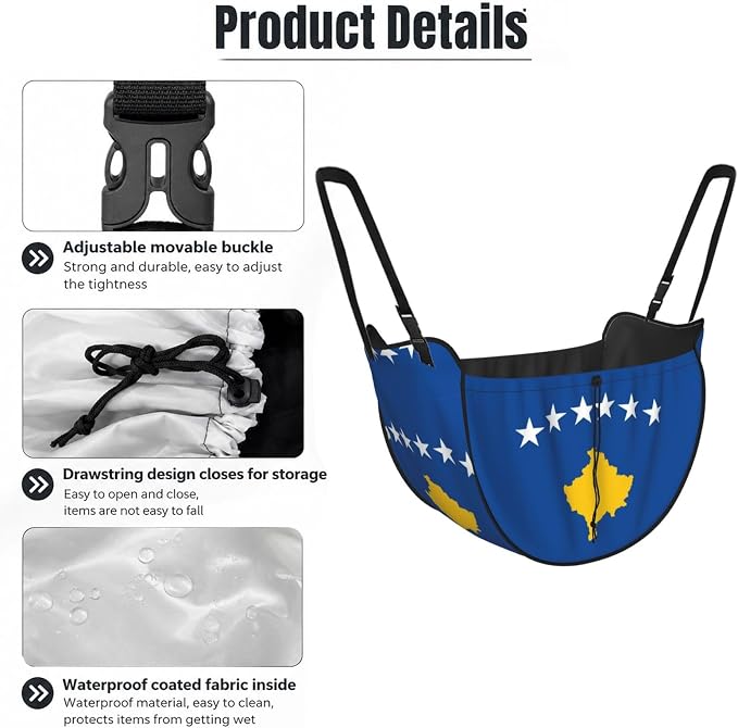 Flag of Kosovo Car Seat Organizer-Backseat Storage Bag for Travel | Waterproof Durable. Holds Snacks Gear Essentials. Fits Most Cars.