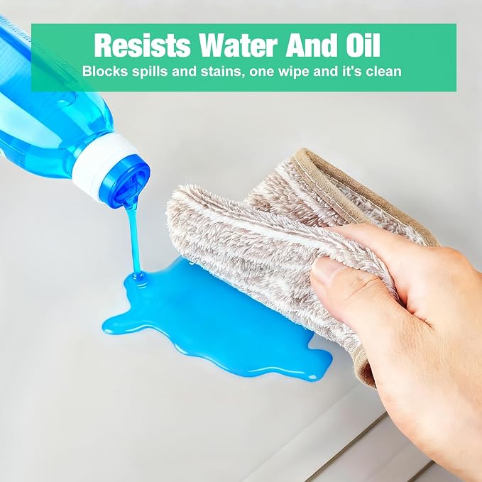 Under Sink Mat 34" X 22", Waterproof Silicone Cabinet Kitchen Liner, Beige | BPA-Free Raised-Edge Cabinet Protector & Leak Tray for Bathroom Cabinets, Boots, Pet Feeding Dog & Cat Mats, Dishwasher Safe