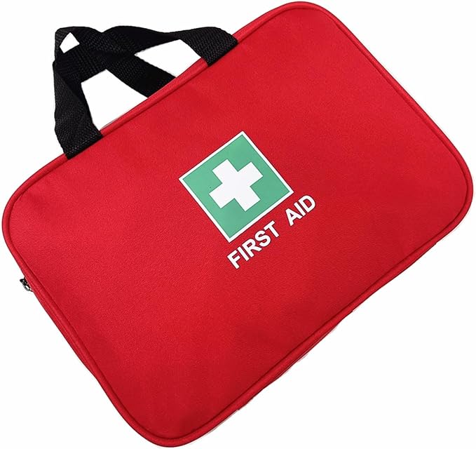 First Aid Bag Empty Medical Bags Travel Rescue Pouch First Responder Storage Compact Survival Medicine Bag for Car Home Office Kitchen Sport Outdoors Field Trips (Red)