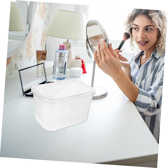 Uonlytech Clear Desktop Book Storage Container with Lid Pet Organizer Box for Makeup Clothes and More for Home and Office Use