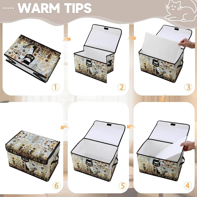 Fabric Storage Bins with Lids,Under Bed Storage Containers 3Pack | Stackable Clothes Storage Bins with Lids,Closet Organizers Fabric Box for Home and Office,Blanket Clothes Organizers