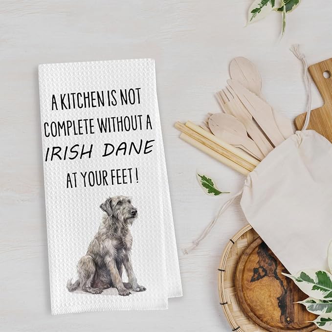 Irish Dane Dish Towels - Funny Irish Dane Decorative Waffle Weave Kitchen Towels, Irish Dane Gifts Hand Tea Towels, Irish Dane Gifts (16×24 Inches)