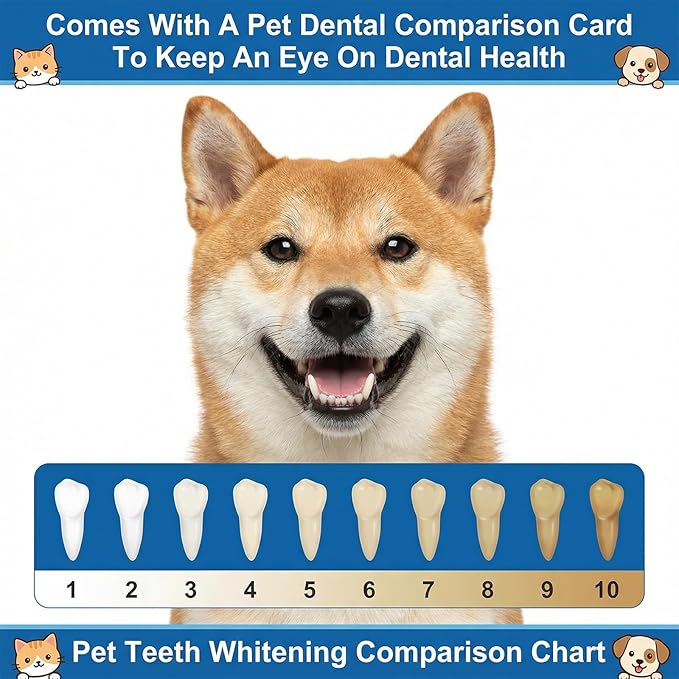Tucnoeu 5pcs Puppy Toothbrush Kit, Small Dog Dental Care Set with Soft White Bristles, Multi-Functional Brushing for Tartar Removal and Fresh Breath