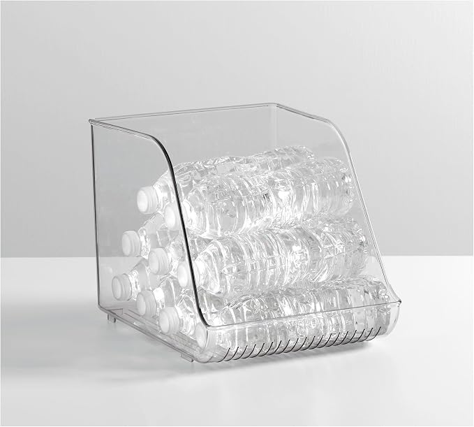 iDesign Water Bottle Organizer for Fridge, Clear | Made in USA